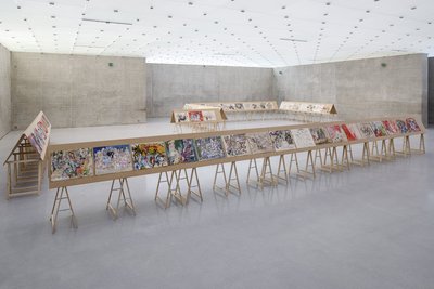 Anna Boghiguian, Time of Change, 2022, Ausstellungsansicht 2. Obergeschoss, Kunsthaus Bregenz, 2022