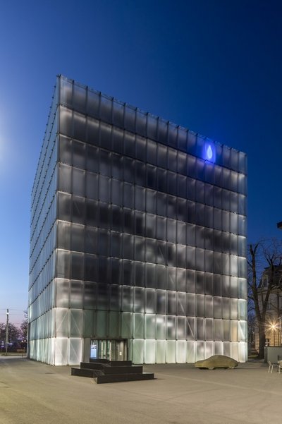 Fassadenansicht, Kunsthaus Bregenz, 2021