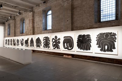 Solange Pessoa, Sonhiferas, Oil on canvas, 160 x 160 cm (each) A group of 14 drawings Arsenale, 59 Venice Biennale, Venice