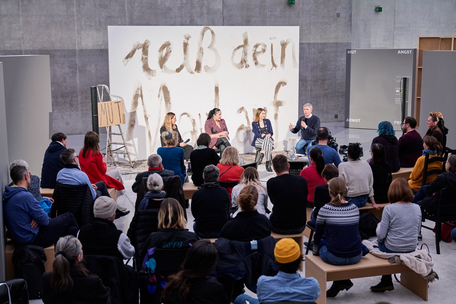 Event photo of a talk at Kunsthaus Bregenz, March 9, 2023