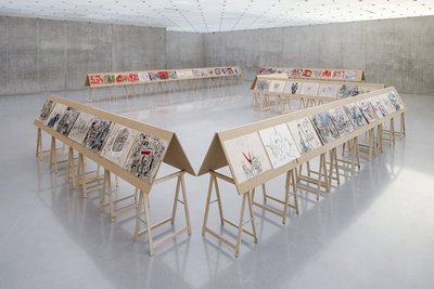 Anna Boghiguian, Time of Change, 2022, Installation view second floor, Kunsthaus Bregenz, 2022
